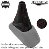 D RED STITCH LEATHER GEAR GAITER + FRAME FOR HYUNDAI STAREX MK1 H-1 H200 97-06