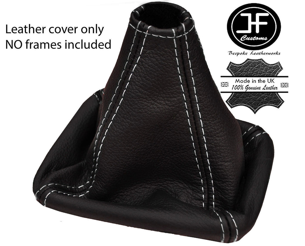 WHITE  STITCH TOP GRAIN LEATHER GEAR GAITER FITS TOYOTA CELICA TA22 TA23 RA28