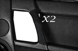 GREY STITCH FITS MERCEDES SL CLASS R129 1989-1995 2X DOOR HANDLE LEATHER COVERS