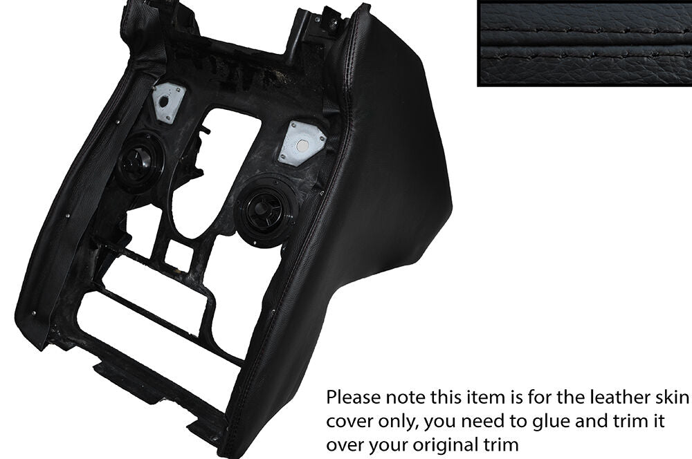 BLACK STITCH 2X CENTER CONSOLE SIDE TRIM LEATHER COVERS FITS RELIANT SCIMITAR