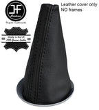 BLACK & BLACK STRIPE TOP GRAIN LEATHER GEAR GAITER FITS BMW MINI R55 R56 R57