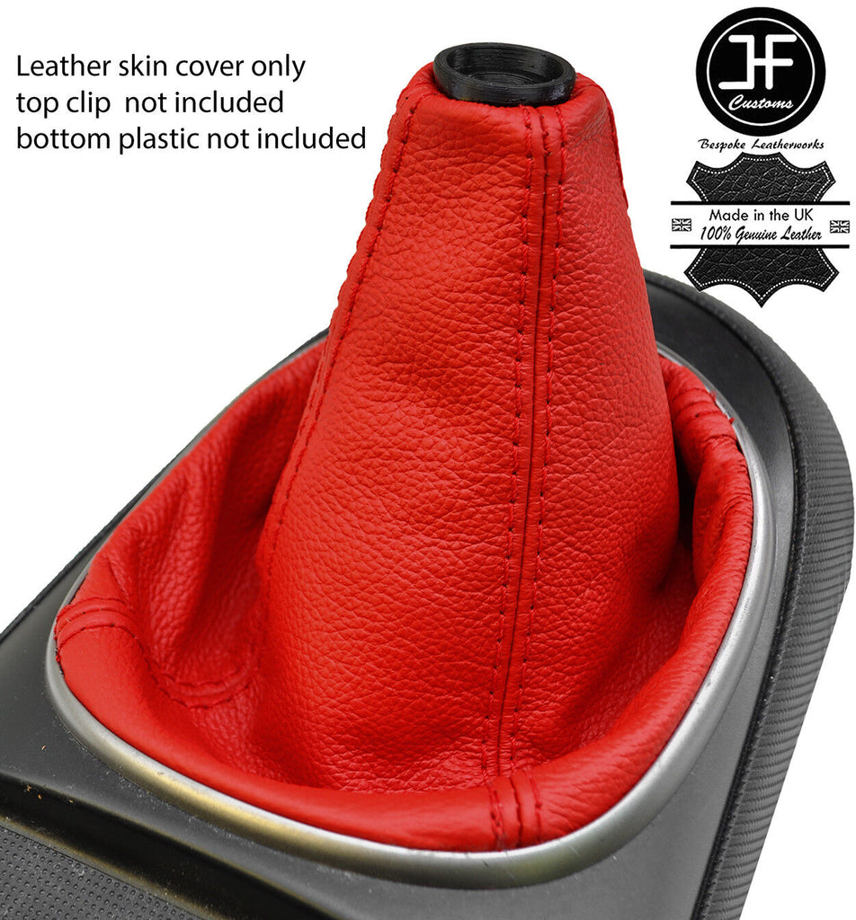 RED  TOP GRAIN REAL LEATHER GEAR GAITER FITS HONDA INTEGRA DC5 2002-2006