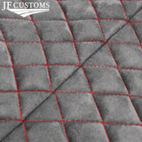 DSG2 RED STITCH L GREY SUEDE HEADLINER COVER FOR MITSUBISHI LANCER EVO 7 8 9