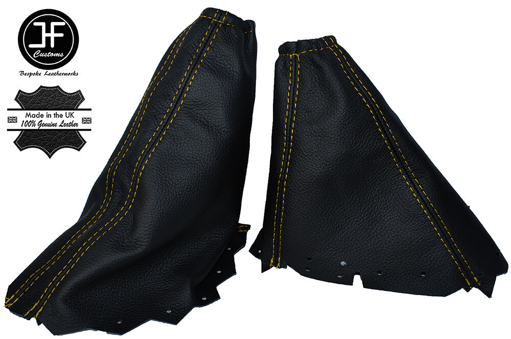 YELLOW STITCH GEAR HANDBRAKE LEATHER GAITER FITS FORD TRANSIT CONNECT 2010-2013