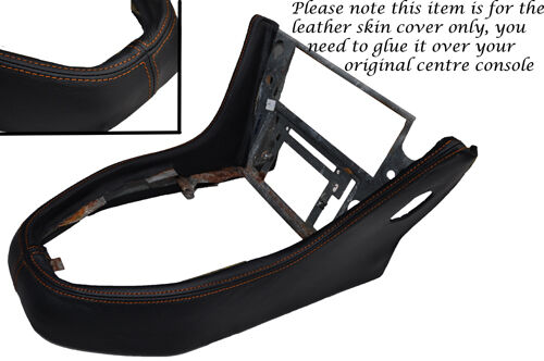 ORANGE STITCH FITS TRIUMPH STAG MK1 MK2 CENTER CONSOLE LEATHER SKIN COVER ONLY