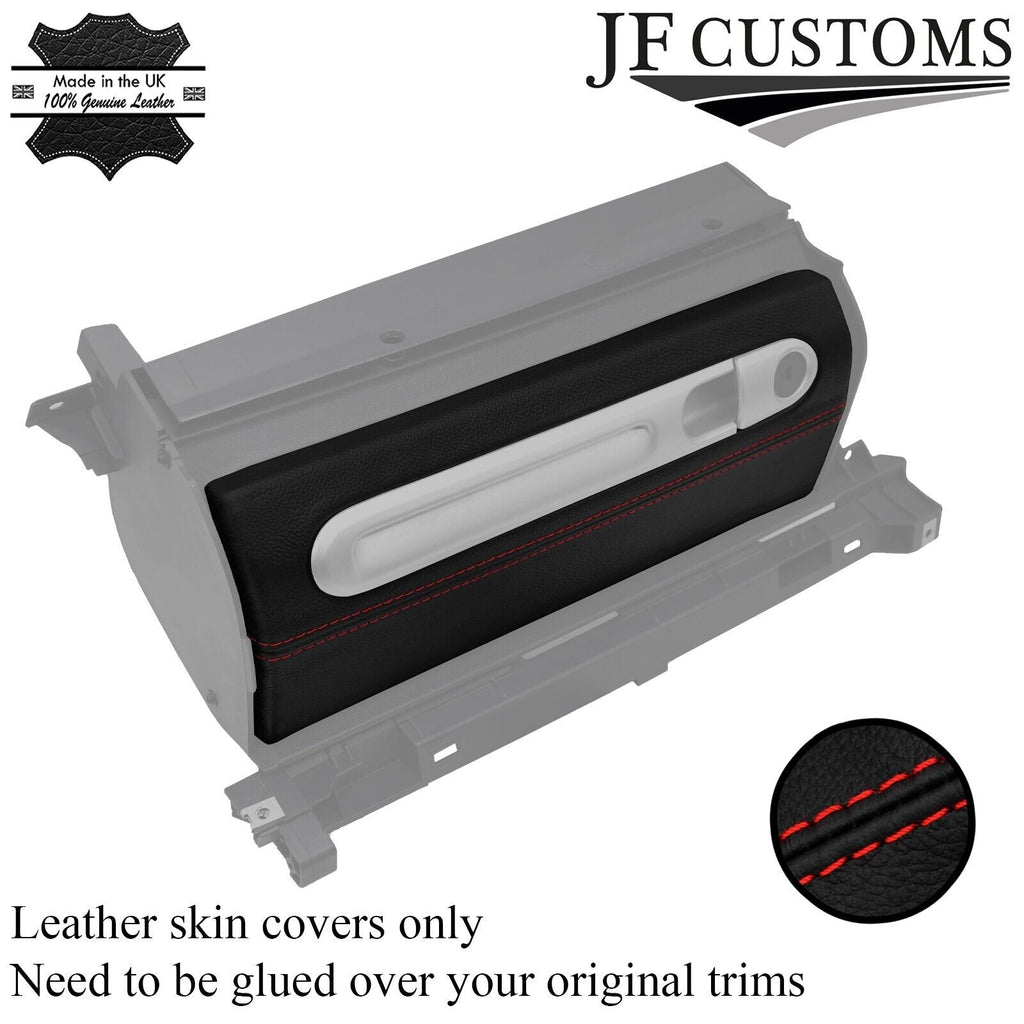 RED STITCH LEATHER GLOVEBOX COVER FITS SMART FORTWO 451 11-14 FACELIFT