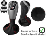 RED STITCH LEATHER AUTOMATIC SMG GEAR+PLASTIC FRAME FOR BMW E63 E64 05-10 JFM