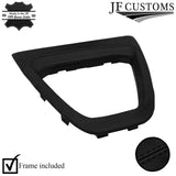 BLACK STITCH LEATHER GEAR+SURROUND COVER+FRAME FOR VAUXHALL VIVARO 2019-2022