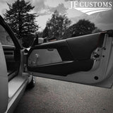 FITS VAUXHALL VX220 VX 220 00-06 2X RED STITCH DOOR ARMREST LEATHER COVERS