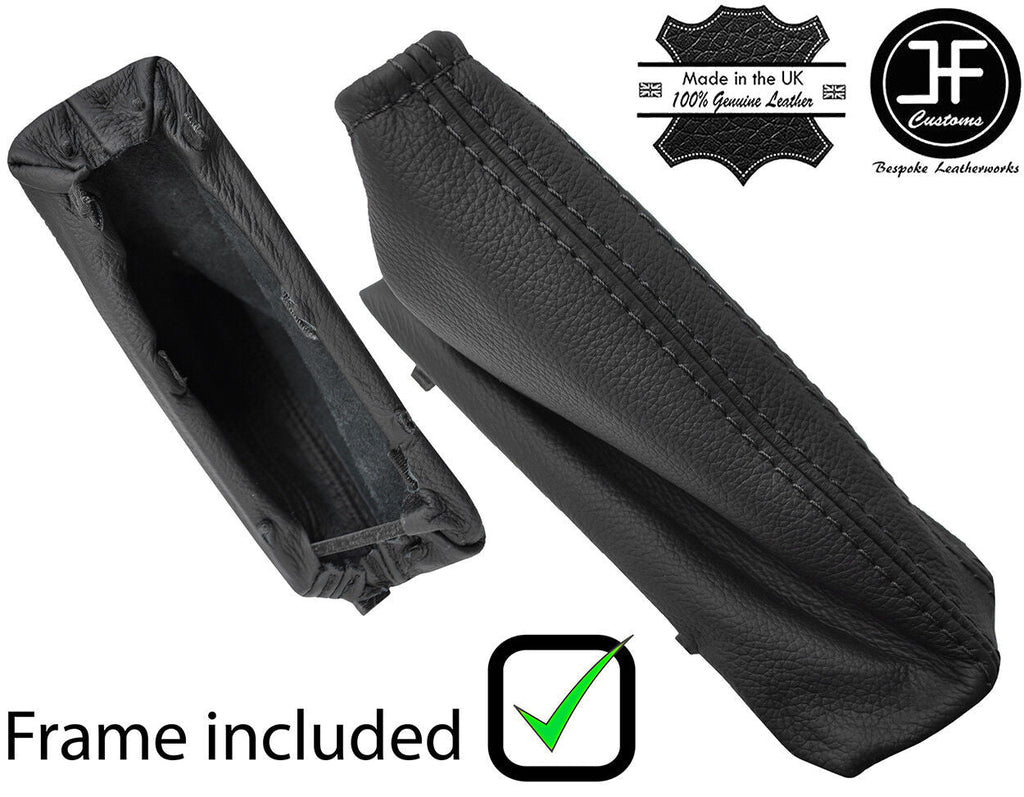 BLACK STITCH LEATHER HANDBRAKE GAITER+PLASTIC FRAME FOR FORD FOCUS C MAX 03-07