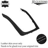 WHITE STITCH LEATHER CENTRE CONSOLE TRIM COVER FOR AUDI A4 B8 2008-2015