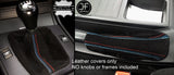 FOR BMW 3 SERIES E36 E46 1991-2005 GEAR HANDBRAKE FAUX SUEDE TRI STITCH