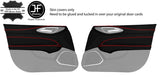 RED STITCH FRONT DOOR CARD KIT NAPPA COVERS FOR ALFA ROMEO GIULIA 15-20