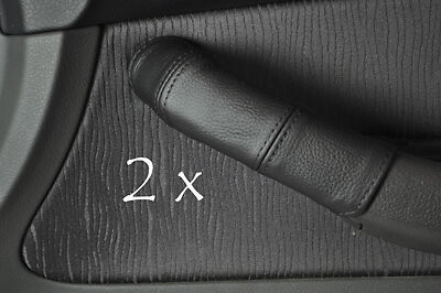 black stitch FITS AUDI A6 C5 97-04  2X DOOR HANDLE LEATHER COVERS CUSTOM NEW