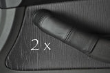 black stitch FITS AUDI A6 C5 97-04  2X DOOR HANDLE LEATHER COVERS CUSTOM NEW