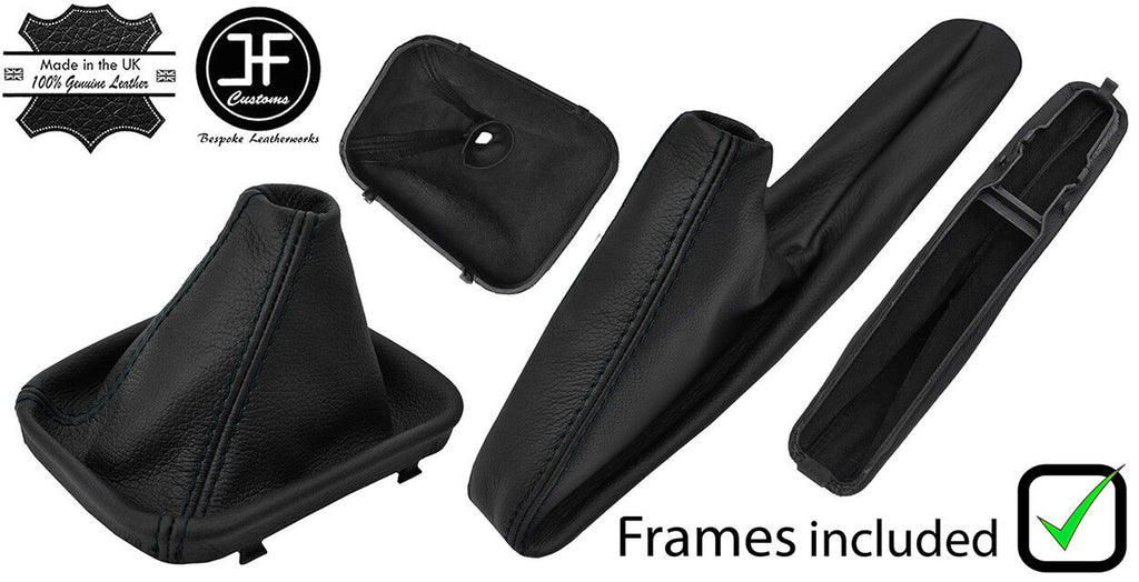 BLACK STITCH LEATHER MANUAL GEAR & HANDBRAKE GAITER+PLASTIC FRAME FOR BMW Z3