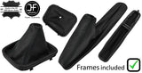 BLACK STITCH LEATHER MANUAL GEAR & HANDBRAKE GAITER+PLASTIC FRAME FOR BMW Z3
