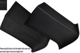 RED STITCH 2X D POST PILLARS SKIN COVERS FITS VW T5 TRANSPORTER CARAVELLE