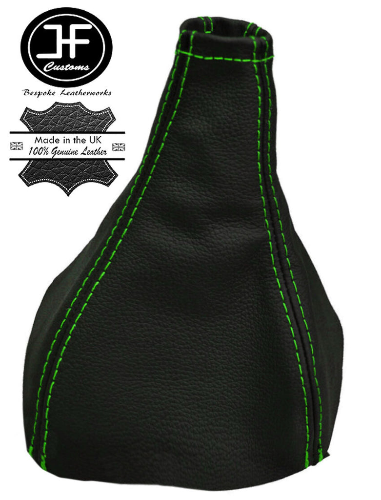 GREEN  STITCH REAL LEATHER MANUAL GEAR GAITER FITS FORD ESCORT RS COSWORTH 92-96