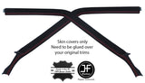 RED STITCHING 2X PILLAR TRIM REAL SUEDE COVERS FITS RENAULT 5 GT TURBO