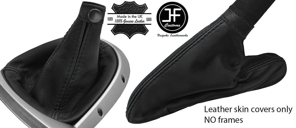 BLACK STITCH TOP GRAIN LEATHER GEAR & HANDBRAKE GAITER FITS ALFA ROMEO GT 03-10