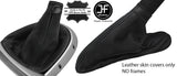 BLACK STITCH TOP GRAIN LEATHER GEAR & HANDBRAKE GAITER FITS ALFA ROMEO GT 03-10