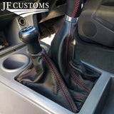 RED STITCH MANUAL GEAR & HI LOW LEATHER GAITERS FITS FORD RANGER 2006-2011