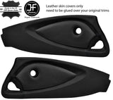 BLACK STITCH 2X DOOR CARD LEATHER & CARBON VINYL COVER FOR LOTUS ELISE EXIGE S2