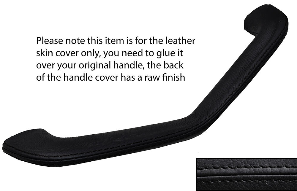 BLACK STITCHING DASH HANDLE LEATHER SKIN COVER FITS TRIUMPH SPITFIRE MK3