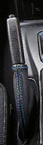 FITS MAZDA MX5 MK1 MK2 1989-2005 HANDBRAKE GAITER LEATHER BLUE DOUBLE STITCH