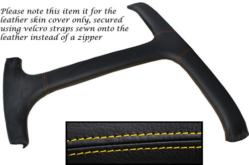 YELLOW STITCHING FITS TRIUMPH STAG MK1 MK2 T BAR REAL LEATHER SKIN COVER