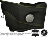YELLOW STICH 2X REAR DOOR CARD LEATHER COVER FITS BMW MINI R52 CONVERTIBLE 04-06