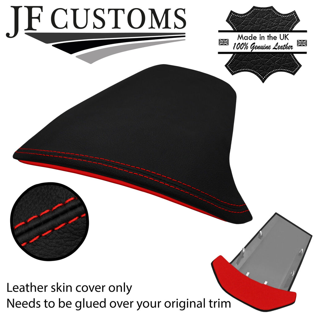 RED & BLACK ITALIAN LEATHER SPEEDO HOOD COVERS FOR HONDA CIVIC MK10 X 15-20