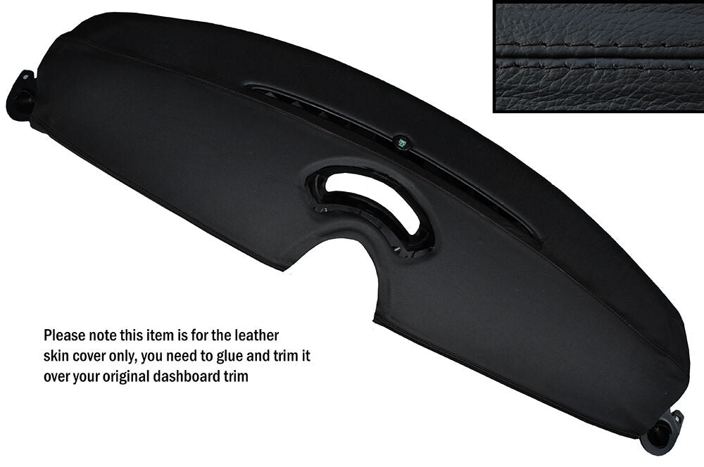 BLACK  STITCH TOP DASH DASHBOARD LEATHER COVER FITS BMW MINI COOPER R56 07-14