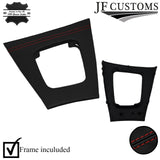 D RED STITCH LEATHER GEAR SURROUND COVER + FRAME FITS VOLVO V70 S60 01-07