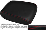 RED STITCH LEATHER SKIN ARMREST COVER FITS SUBARU FORESTER 2008-2013 CUSTOM NEW