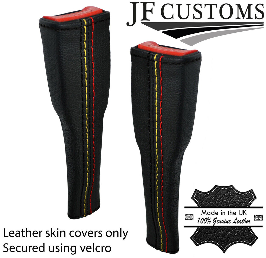 GERMAN STITCH LEATHER 2X SEAT BELT LONG COVERS FOR PORSCHE 987 CAYMAN 05-12