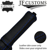 BLUE STITCH LEATHER HANDBRAKE HANDLE SKIN COVER FITS FORD MUSTANG 2005-2009