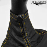 FITS IVECO DAILY VAN 99-06 GEAR GAITER LEATHER yellow stitch CUSTOM NEW