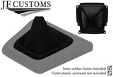 BLACK STITCH LUXE SUEDE GEAR GAITER WITH RUBBER FRAME FITS MAZDA RX7 FC3S 86-91