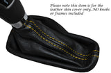 YELLOW STITCH LEATHER AUTO AUTOMATIC GEAR GAITER FITS JAGUAR X-TYPE 2008-2010