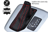 RED STITCH TOP GRAIN LEATHER AUTO AUTOMATIC GEAR GAITER FOR VOLVO XC90 02-14