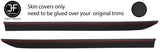 RED STITCH 2X A PILLAR CARBON VINYL COVERS FOR SMART FORTWO 450 1998-2007