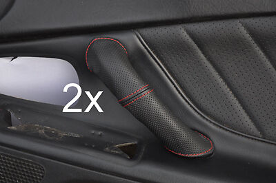 red stitch FITS HONDA S2000 2X DOOR HANDLE PERFORATED LEATHER COVERS CUSTOM NEW