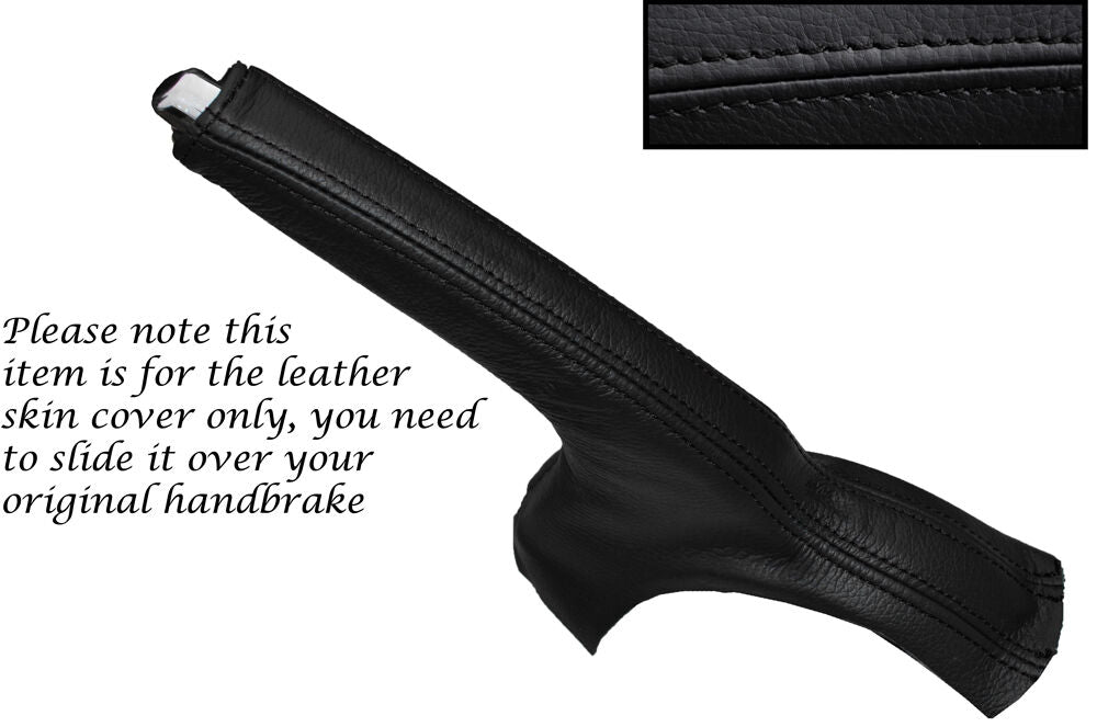 BLACK STITCHING LEATHER HANDBRAKE GAITER FITS SUZUKI SWIFT 2010-2014 CUSTOM NEW