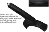 BLACK STITCHING LEATHER HANDBRAKE GAITER FITS SUZUKI SWIFT 2010-2014 CUSTOM NEW