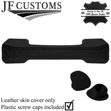 BLACK LUX-STITCH LEATHER DASH HANDLE + SCREW CAPS FOR LAND ROVER DEFENDER 07-16