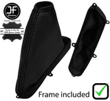 BLACK STITCH LTHR HANDBRAKE GAITER+PLASTIC FRAME FOR FORD MONDEO MK1 MK2 93-00