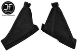 BLACK STITCHING SUEDE HANDBRAKE GAITER + METAL WIRE FRAME FOR CORVETTE C5 97-04