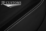 WHITE STITCH LTHR 2X REAR DOOR TRIM COVERS FOR FIAT PUNTO GRANDE EVO 5DR 09-15